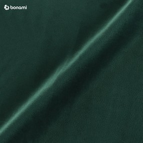 Zelená rozkladacia pohovka s úložným priestorom Mazzini Sofas Muguet, pravý roh