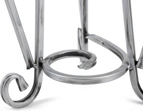 STOJAN NA KVETINÁČ SHANE 62X28 CM STRIEBORNÁ