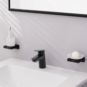 Hansgrohe Logis, páková umývadlová batéria 70 CoolStart s odtokovou súpravou s tiahlom, čierna matná, HAN-71072670