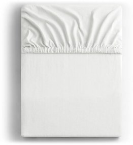 Bavlnené jersey prestieradlo s gumou DecoKing Amber biele