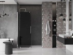 Mexen Velar, posuvné sprchové dvere do otvoru 160 cm, 8mm šedé sklo, chrómová, 871-160-000-41-01