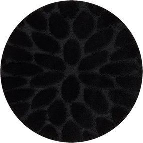 Kúpeľňový koberček SUPREME STONES kamienky, čierny kruh