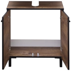Hnedá skrinka pod umývadlo v dekore duba 60x53 cm Set 374 - Pelipal