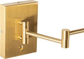 Dizajnová nástenná lampa mosadz vrátane LED stmievateľná - Notia