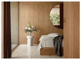 Nástenné zrkadlo s dreveným rámom ø 110 cm Miro – Blomus