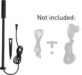 Moderné záhradné bodové svietidlo 12V čierne 10cm vr. LED IP65 - Voltaire Lino