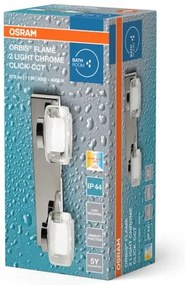 Osram-LED Kúpeľňové nástenné svietidlo ORBIS FLAME 2xLED/5,5W/230V IP44 chróm