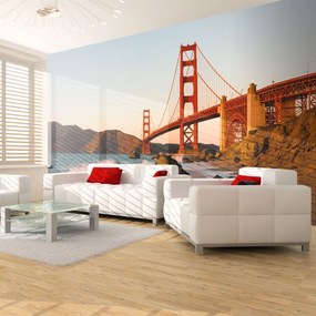 Artgeist Fototapeta - Golden Gate Bridge - sunset, San Francisco Veľkosť: 300x231, Verzia: Premium