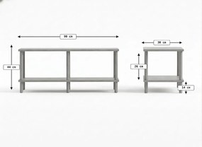 TV stolík SOLE 90 cm, dub sonoma