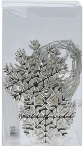 Reťaz so svietiacimi snehovými vločkami, 120 cm, teplá biela, na batérie