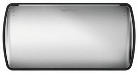 Obdĺžnikový pedálový kôš na triedený odpad 30 + 16 l, matná oceľ, nerez