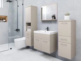 Kúpeľnový nábytok Lumia, Farby: kašmírová béžová, Sifón: bez sifónu, Umývadlová batéria: Maro Blo 020M