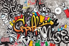 Tapeta farebné graffiti - 225x270
