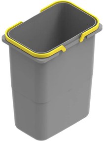 Odpadkový kôš (MKT) plast sivý/žltý TE22.1