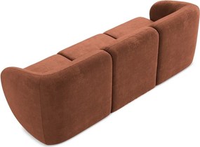 Ženilková pohovka v terakotovej farbe 244 cm Lani – Makamii