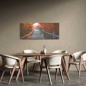 Obraz - Schody v prírode, oranžová (120x50 cm)