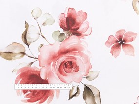Biante Teflónový štvorcový obrus TF-023 Červené ruže na bielom 50x50 cm