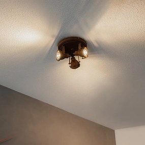 Chladné bodové svetlo hrdzavohnedé 3-žiarovkové - Sorra