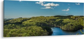 Obraz - Jazero v lesoch (120x50 cm)