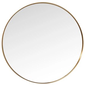 Curve Round zrkadlo mosadzné Ø100 cm