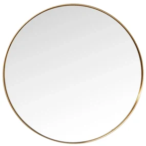 Curve Round zrkadlo mosadzné Ø100 cm