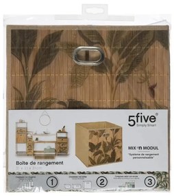Úložný box Bamboo Flower, 31x31x31 cm, hnedá