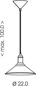 Brilagi - Závesný luster na lanku FORGE 1xE27/60W/230V pr. 22 cm hnedý