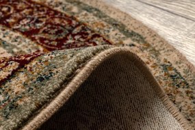 Koberec POLONIA KORDOBA 25 rozeta / rám, svetlý rubín kruh