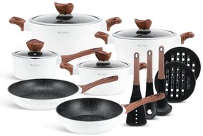 Biela 15 kusová sada hrncov