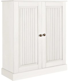 Biela skrinka z borovicového dreva 100x34 cm Mille – Støraa