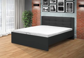Lukratívna posteľ Markéta 120 s motorovým otváraním ÚP farebné prevedenie: antracit/sivá