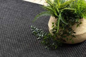 Šnúrkový koberec SIZAL TIMO 6272 outdoor čierny