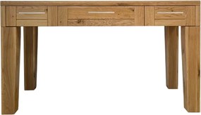 Drevený pracovný stôl s 3 zásuvkami, 140x60x80 cm