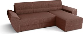 Rozkladacia obojstranná sedacia súprava do L TAVERO 251x140 cm, tmavoružová