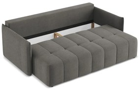 Tmavosivá rozkladacia/s úložným priestorom pohovka 225 cm Moku – Makamii