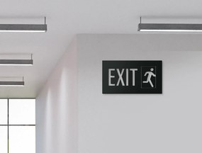 drevko Nálepka Únikový východ / EXIT Rozmer obrazu: 12,5 x 22,5 cm, Farba dekorácie: Čierna