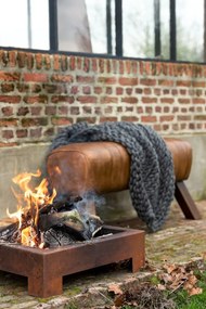 Pletený šedý vankúš Tricot dark grey - 40 * 40 cm