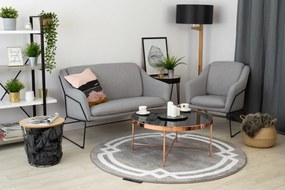 Okrúhly koberec HAMPTON Lux sivý