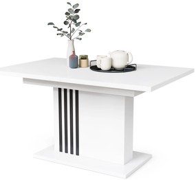 LEONEL Biely matný – MODERNÝ ROZKLADACÍ STÔL AŽ DO 180 cm!