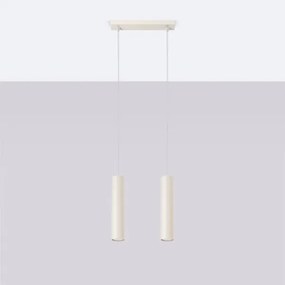 Sollux SL.1480 - Luster na lanku LAGOS 2xGU10/10W/230V krémová