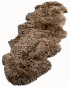 Hnedá ovčia kožušina Native Natural Double, 60 x 240 cm