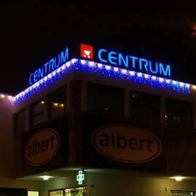 DECOLED LED svetlá vo forme rampúchov, 3 × 0,5 m, modré, 114 diód, IP44