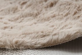 Koberec protišmykový SHAPE 3150 Motýľ Shaggy - camel, béžový plyš
