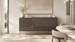 Komoda Stilig ST102 160 cm grafit/zlatá