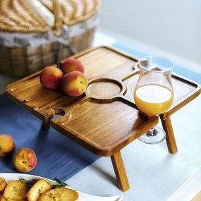 Servírovací stolík MOOKA hnedý 892597