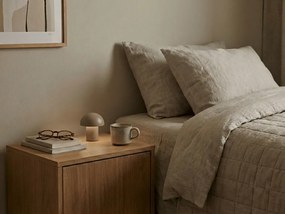 LED stolná lampa FUNGHI 11,2 cm, hnedá