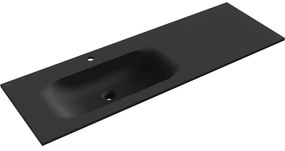 Mexen Vela, umývadlo na zapustenie 141 x 46,5 cm, ľavé, čierna matná, 25231471L