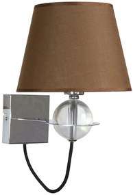 CLX Nástenná moderná lampa SALAMANCA, 1xE14, 40W, hnedá