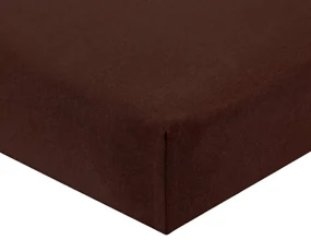 Posteľná plachta jersey tmavohnedá TiaHome - 60x120cm