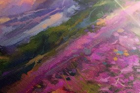 Obraz farebná krajinná olejomaľba - 120x80
